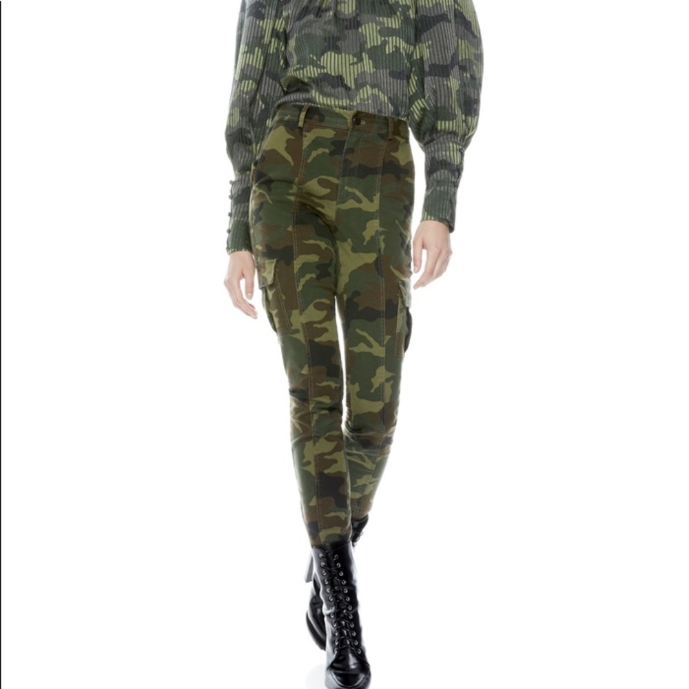 Alice and Olivia Keith Slim Cargo Pant - 2